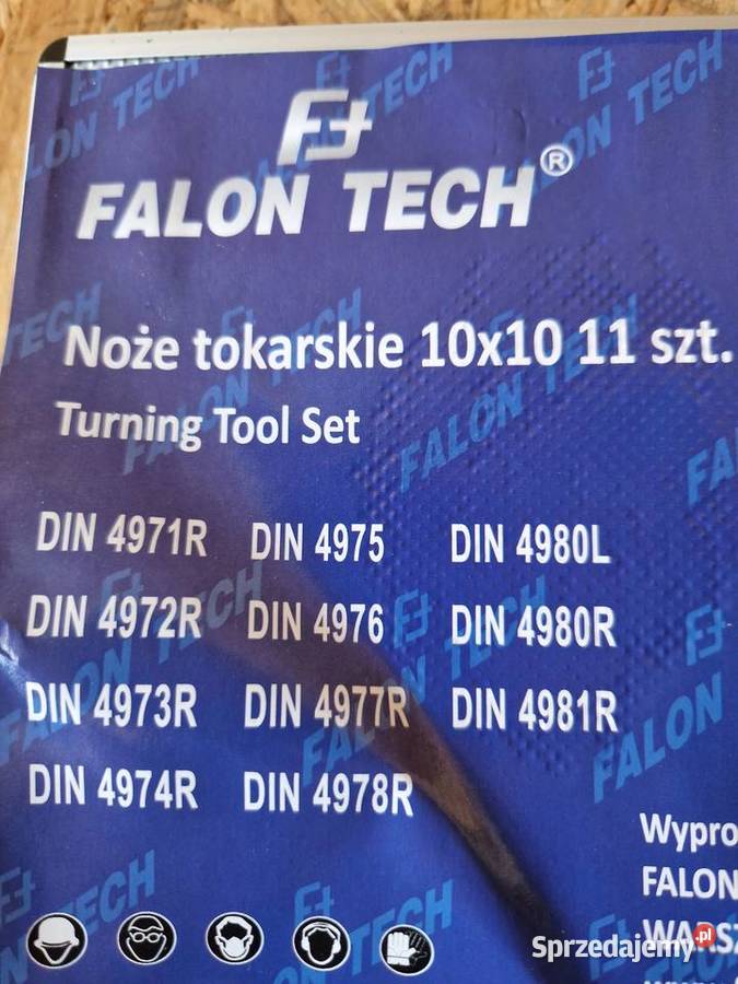 FALON TECH Zestaw noży tokarskich 10x10mm 11 Turystyka