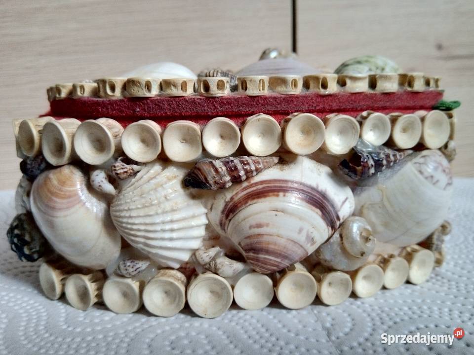 ozdobna szkatułka na biżuterię z prawdziwymi Zielona Łąka