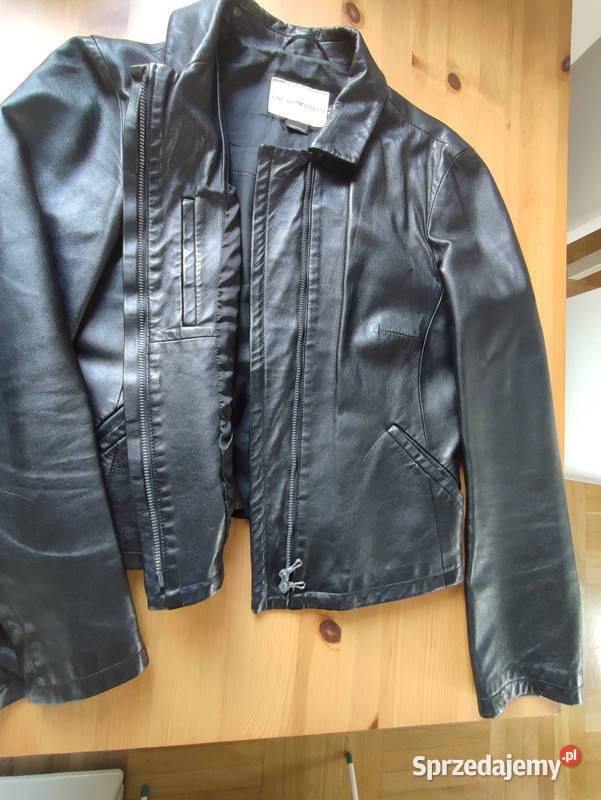 Kurtka Emporio Armani skóra naturalna vintage S Łężany