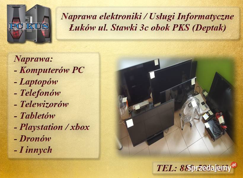 Naprawa elektroniki PC KUS Łuków Stawki 3c usługi it