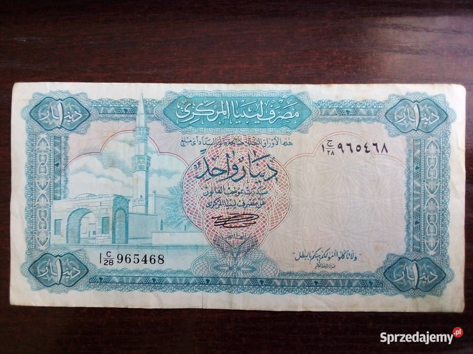 Banknot 1 dinar Libia Płońsk