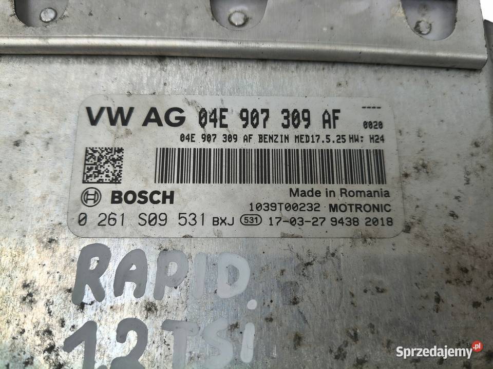 STEROWNIK SILNIKA ECU Skoda Fabia III 12 TSI Chełm sprzedam