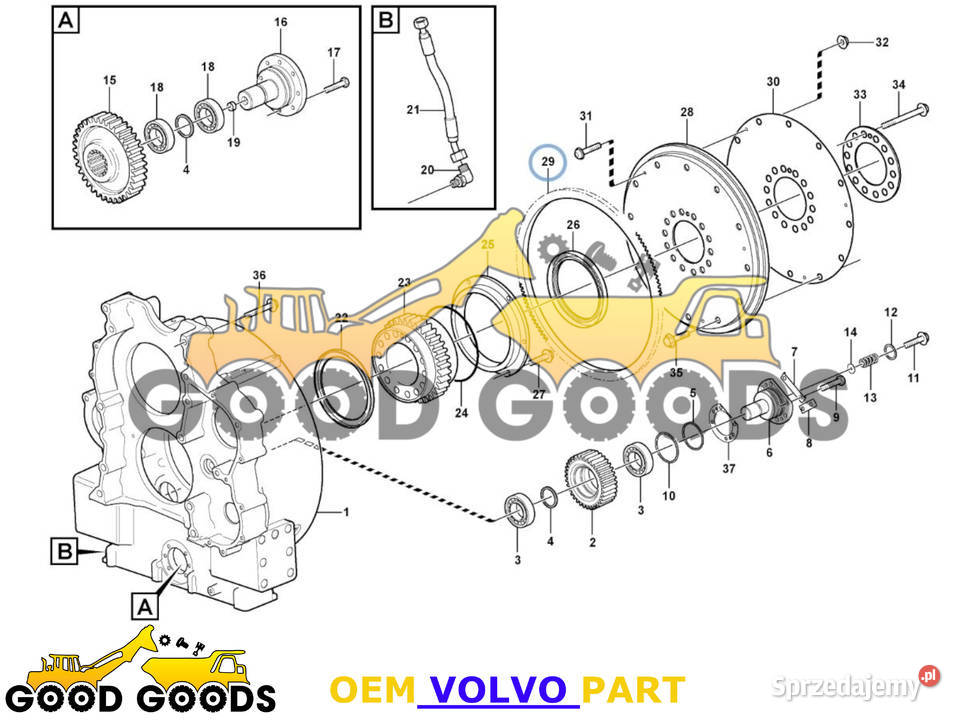 VOLVO WIENIEC KOŁA ZAMACHOWEGO 20711957 8193939 Władysławów