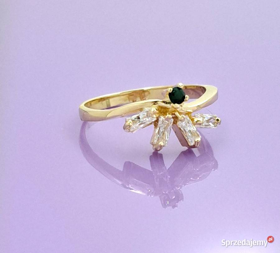 Pierścionek r17 Złoty pr585 z Turmalinem złote Poznań