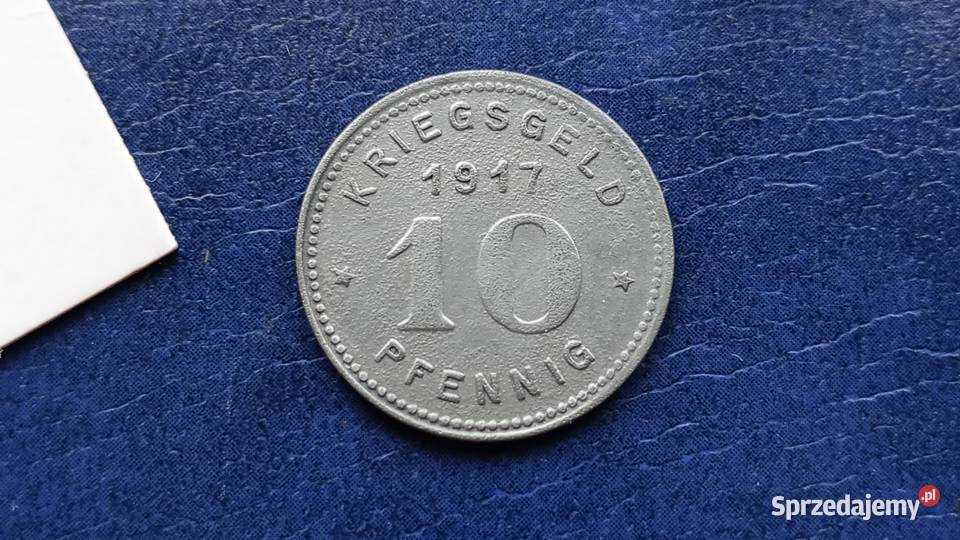 Stare monety 10 fenig 1917 Witten Niemcy Numizmatyka Lesko