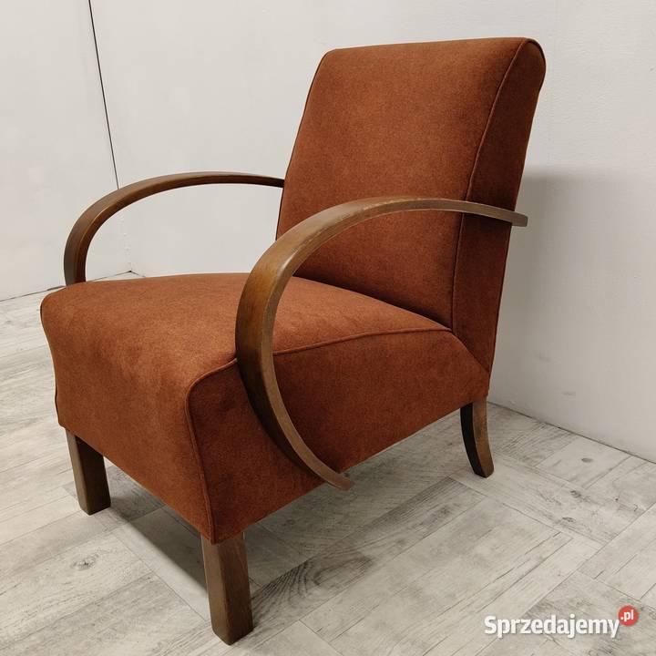 fotel art Deco Halabala lata 60te vintage design Radomsko
