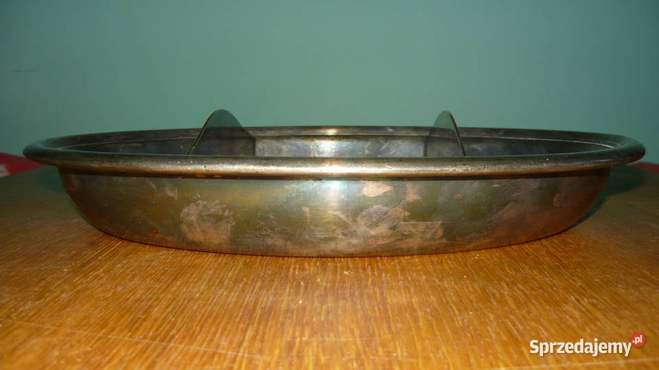 Tacka talerz patera posrebrzana dzielona z Antyki podlaskie Sokółka sprzedam