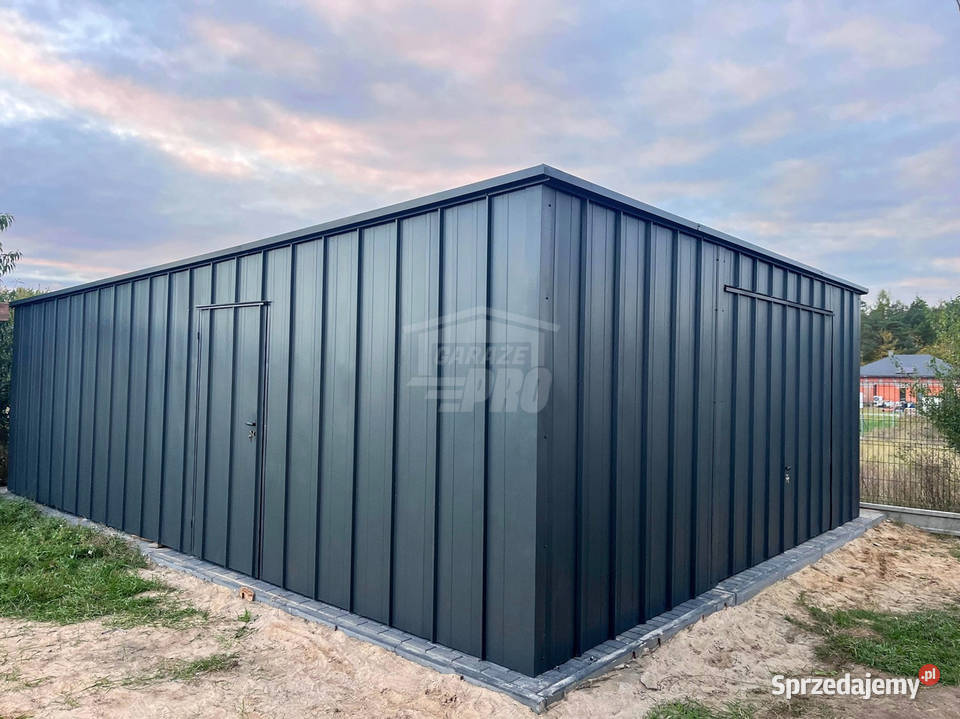 Garaż blaszany 6x8 brama uchylna drzwi blacha na Przemyśl