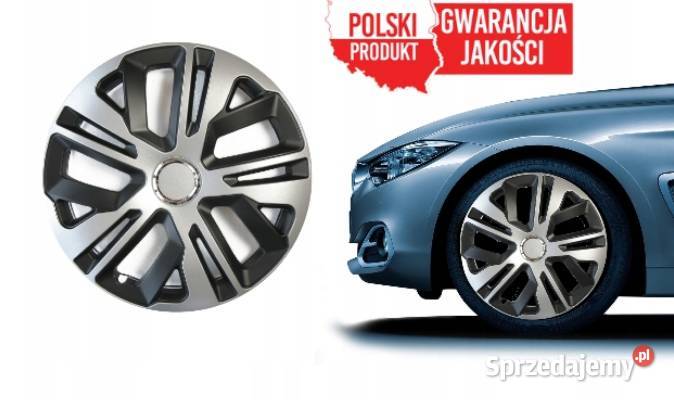 KOŁPAKI 16 CZARNO SREBRNE KOMPLET Gniezno