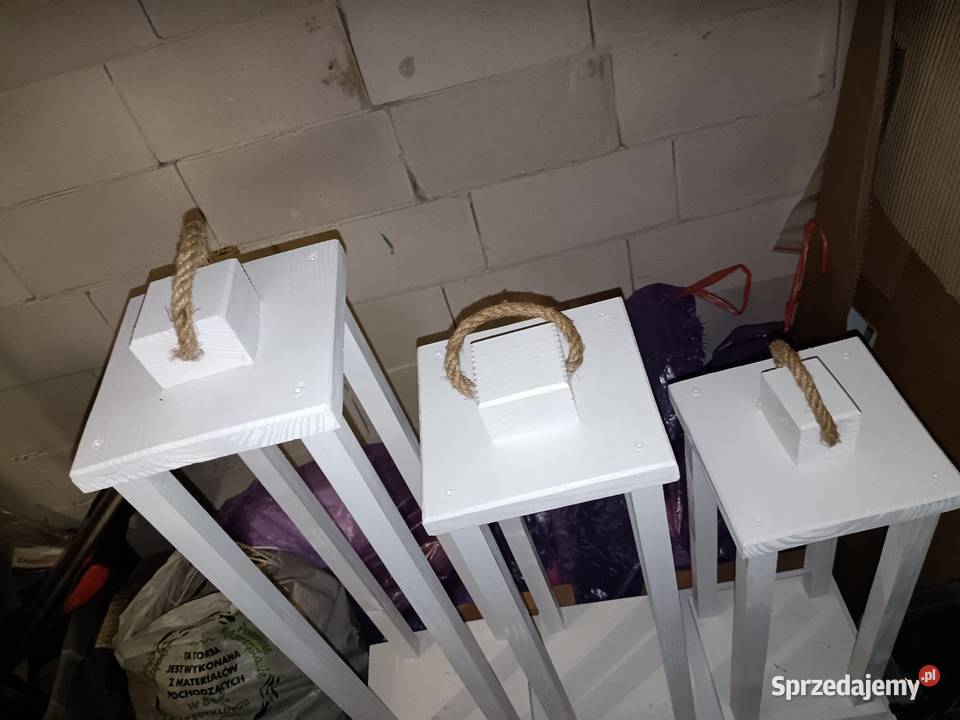 Latarnia drewniana zestaw 3 Aleksandrów Kujawski