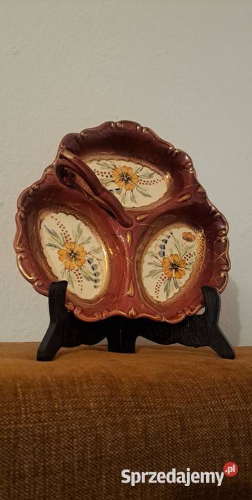 porcelanowa patera ręcznie malowana sygnowana Warszawa sprzedam