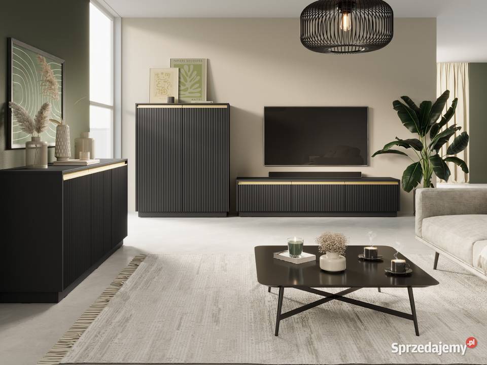 Komoda 104 niska ROYAL kolor czarny grafit Opole