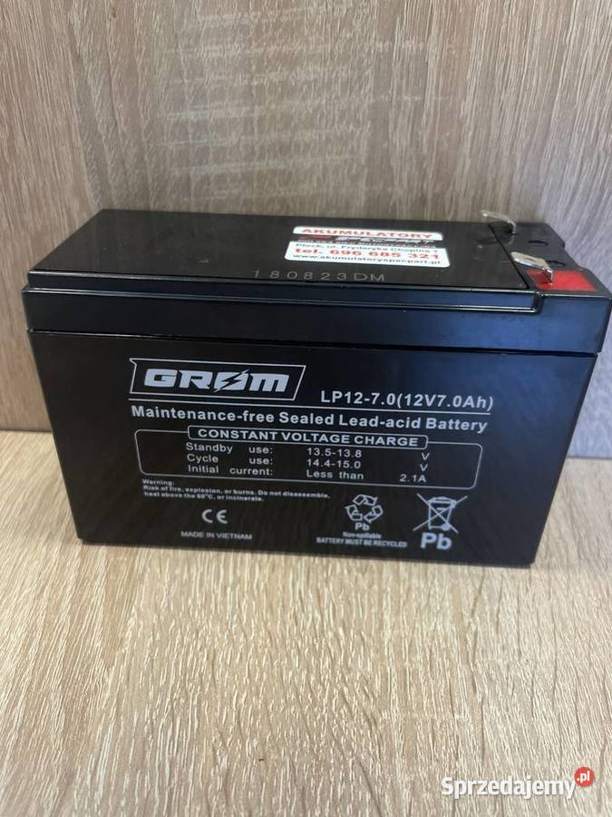 Akumulator GROM AGM 12V 7Ah CHOPINA 1
