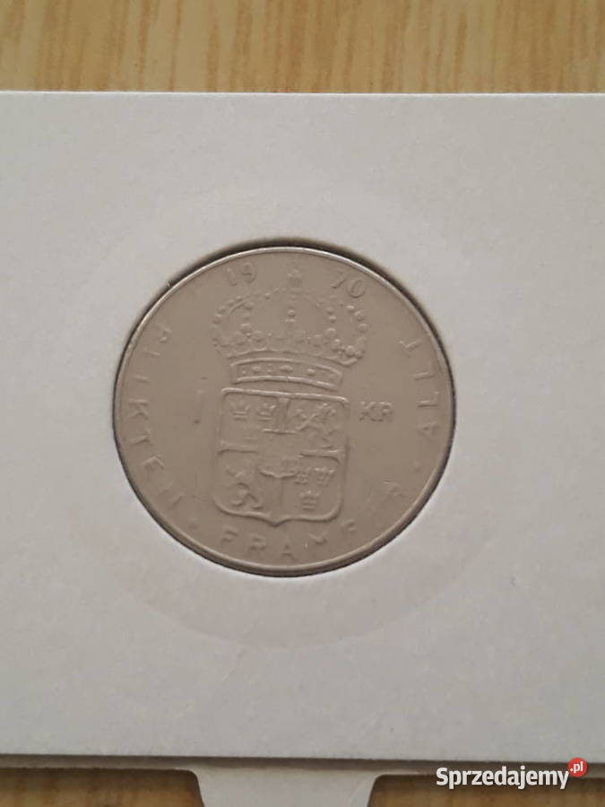 1Korona Szwecja 1970 r Numizmatyka