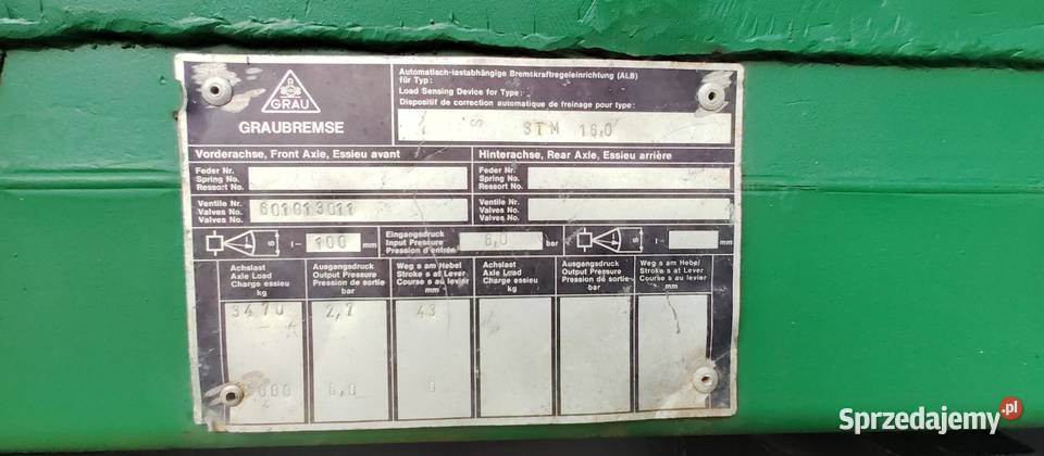 Przyczepa tandem 12 ton nieuszkodzony Lublin