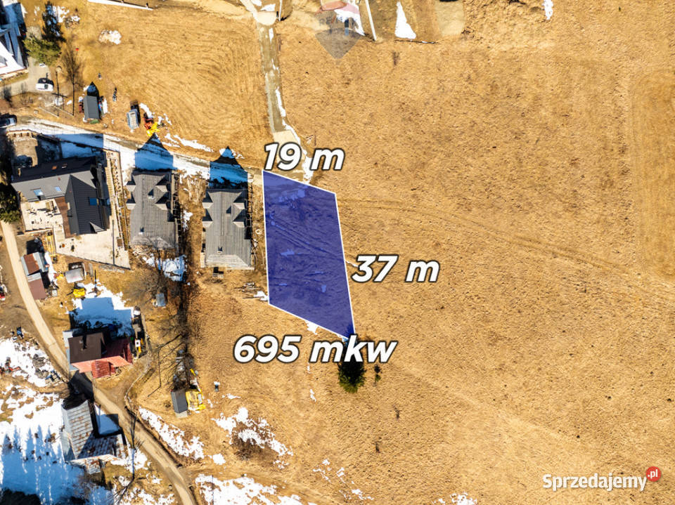 Działka budowlana Zakopane widok spokojna 39m