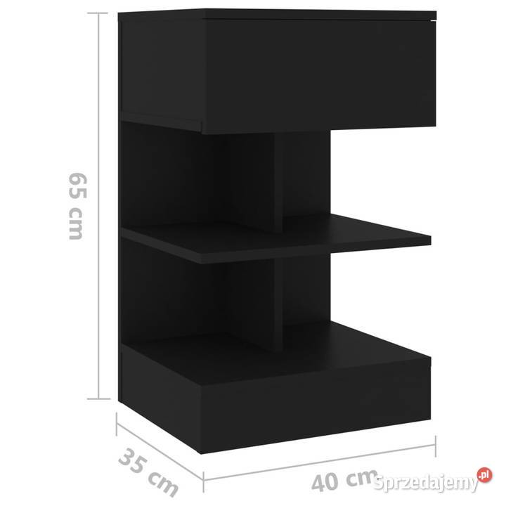 Szafka nocna czarna 40x35x65 materiał Warszawa