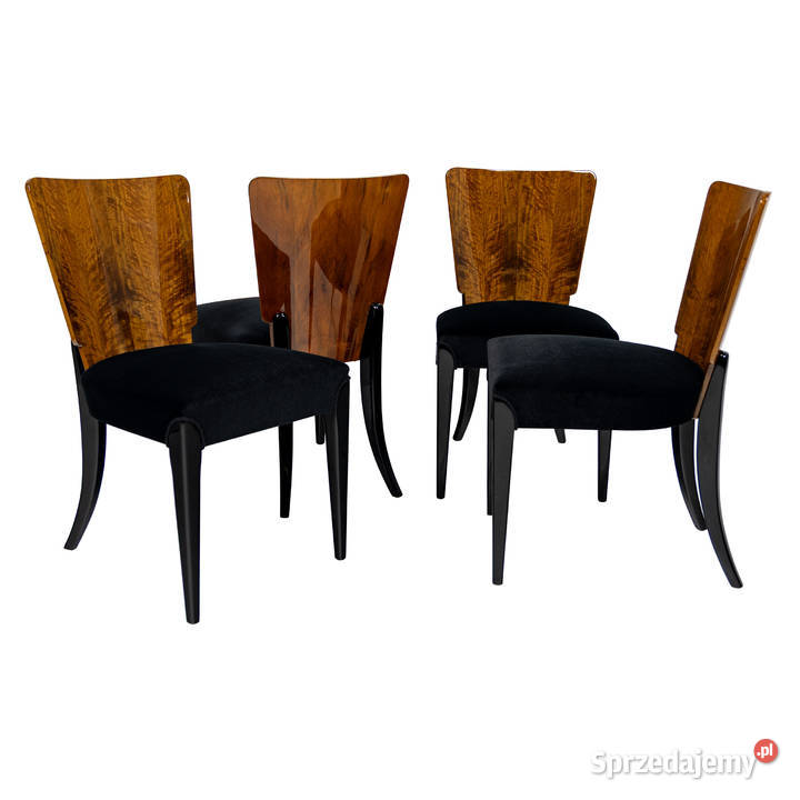 Krzesła H214 J Halabala Lata 50 Komplet Krzeseł Swarzędz