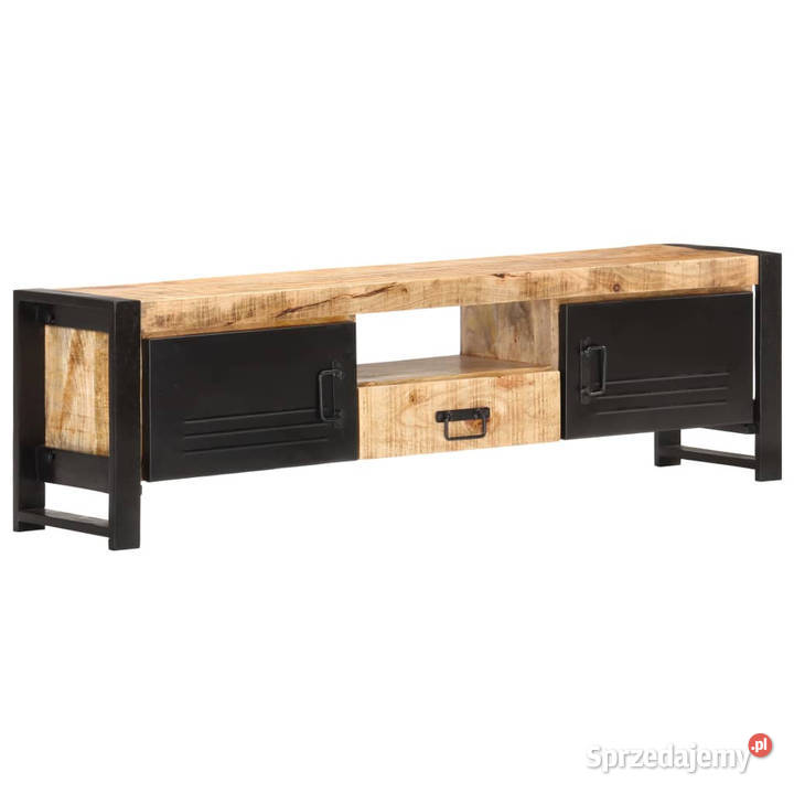 Szafka pod TV 140x30x40 surowe drewno mango Warszawa
