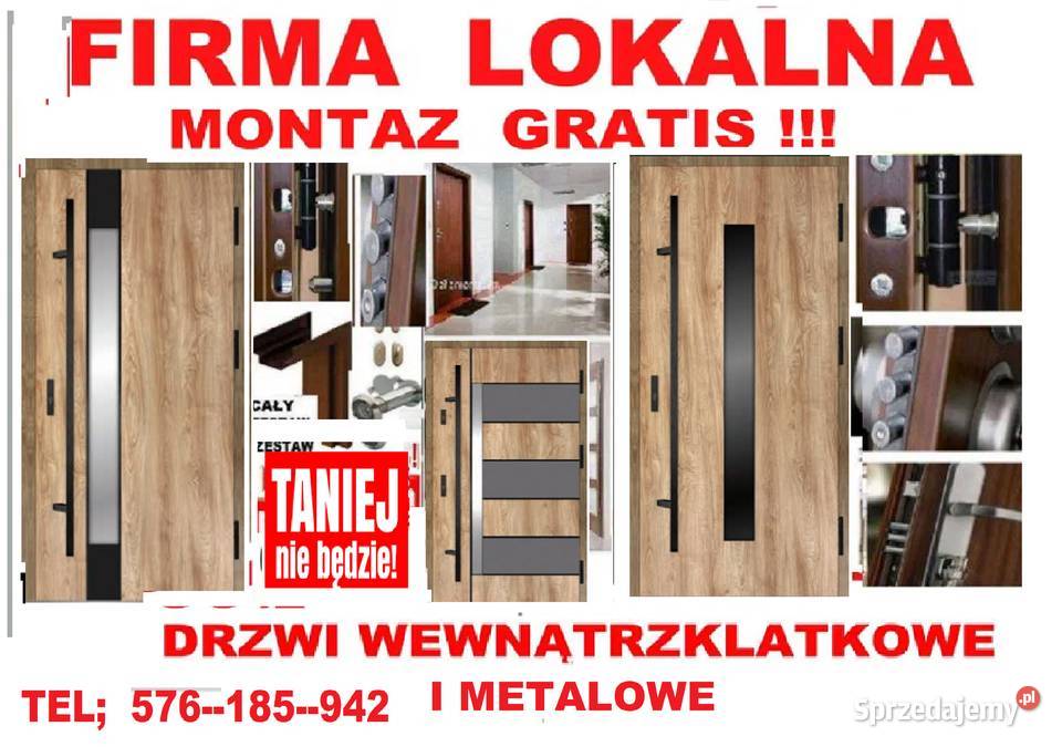 Drzwi zewnętrzne metalowe i drewniane ręki Pińczów