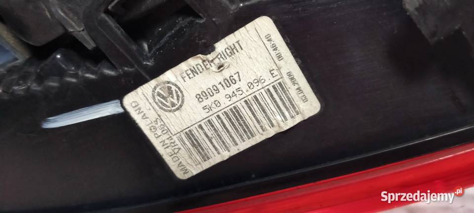 VW GOLF VI HB 0813 LAMPA TYLNA PRAWA W BŁOTNIK Lampy tylne Bielsko-Biała
