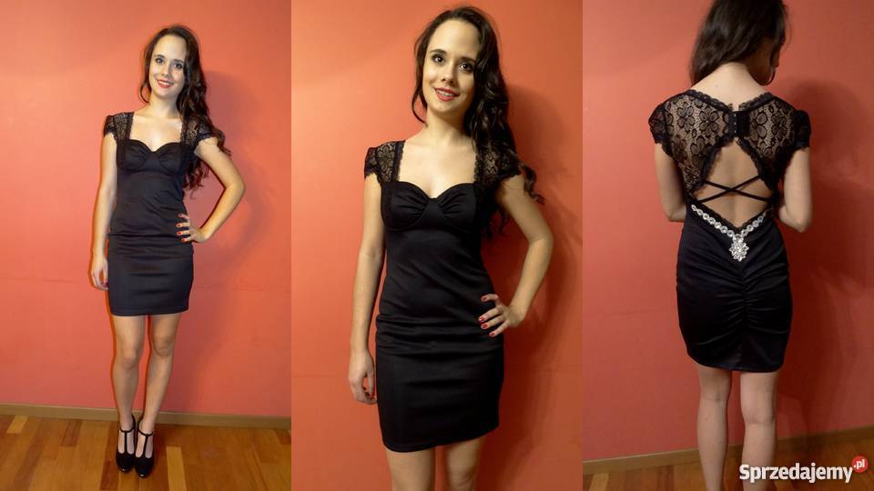Elegancka sukienka czarny Wałbrzych