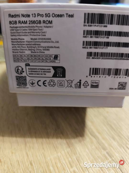 Telefon Redmi Note 13 Pro 5G 8GB RAM 256Gb ROM Jabłonowo Pomorskie