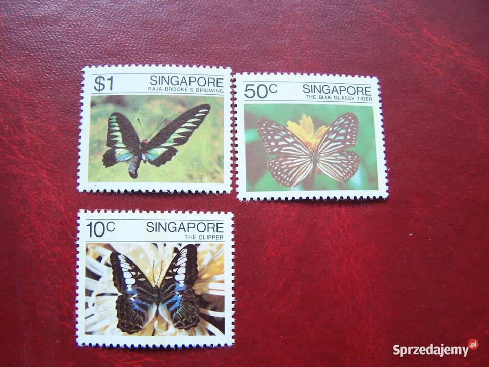 Singapur 1982 MNH Mi 59395 Fauna Owady Motyle Tychy