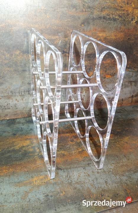 Stojak plexi na wino lata 80 vintage