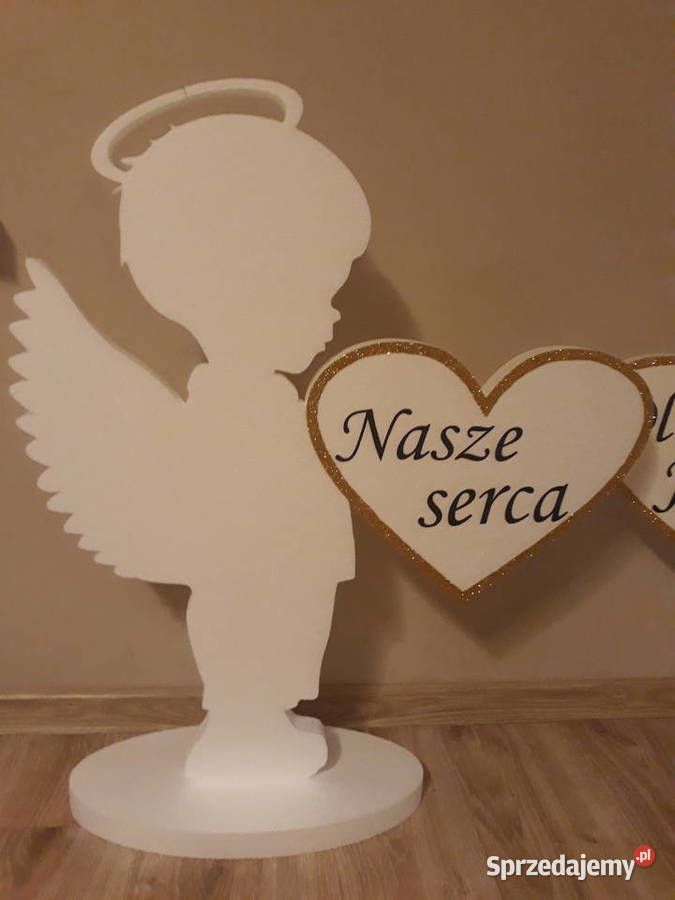 Aniołki z sercami dekoracja Pierwsza Komunia Dobrzyca