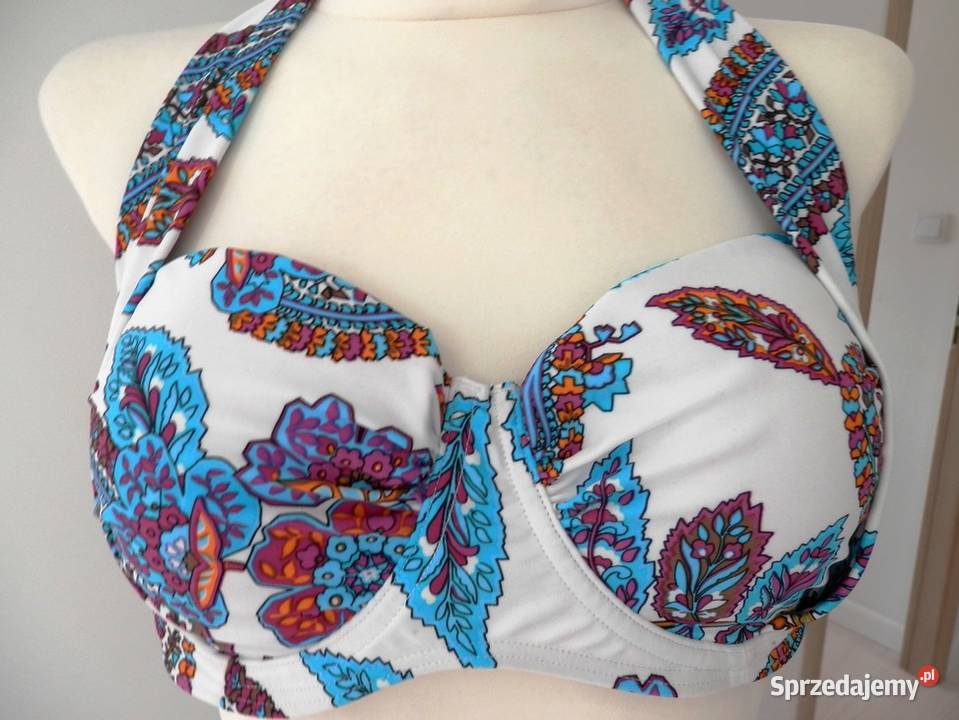 Strój Kąpielowy Dwuczęściowy Bikini z Fiszbinami kolorowy