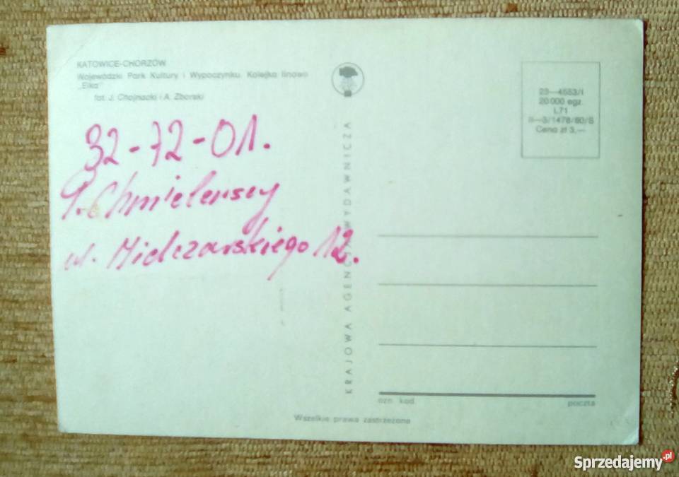 KOLEJKA LINOWA ELKA W PARKU KULTURY I WYPOCZYNKU