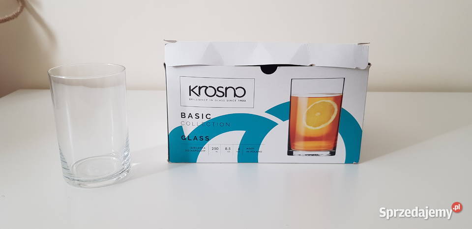 Nowe Proste szklanki Krosno Basic 250 ml Warszawa