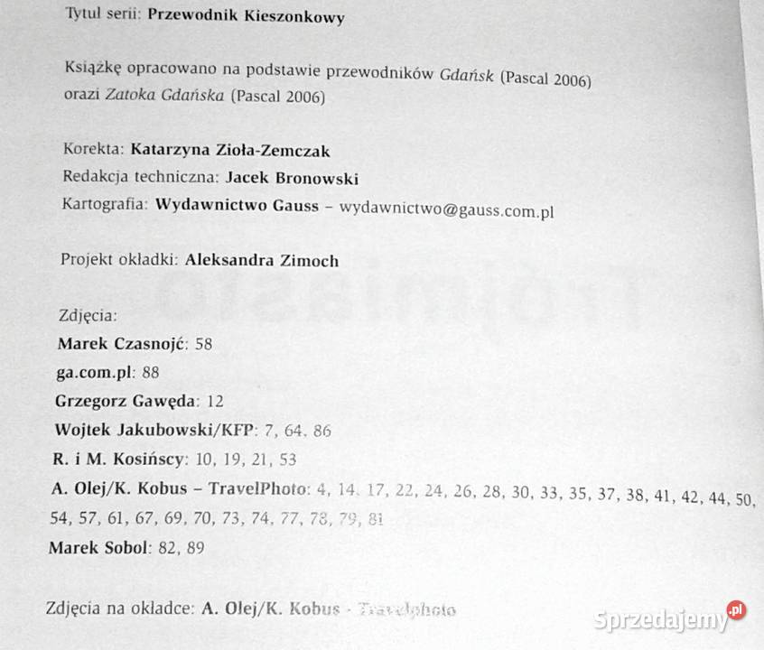 Trójmiasto Przewodnik Jacek Bronowski i zespół Rok wydania 2006 Pozostałe Chełm