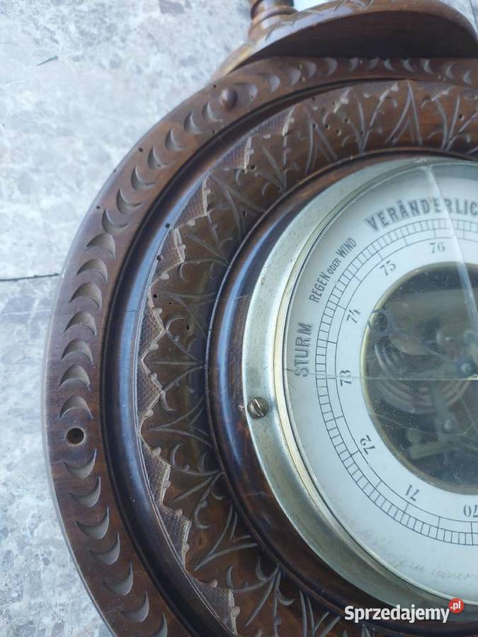 8 Stary secesyjny barometr ścienny termometr do Tczew