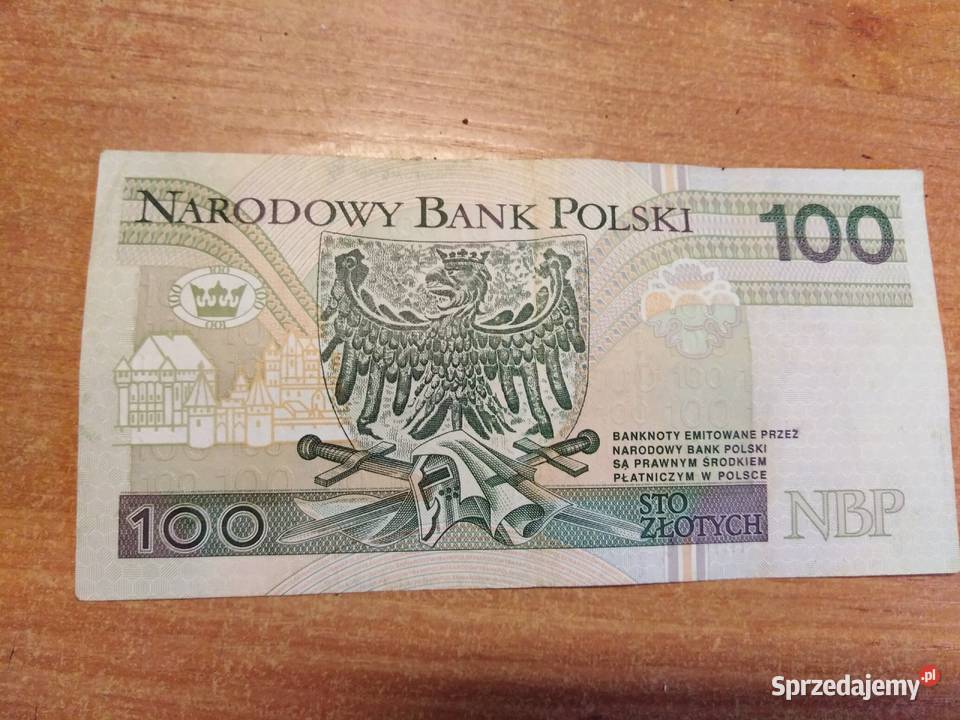 Banknot 100 o numerze HH0009252 Antyki Jasło sprzedam