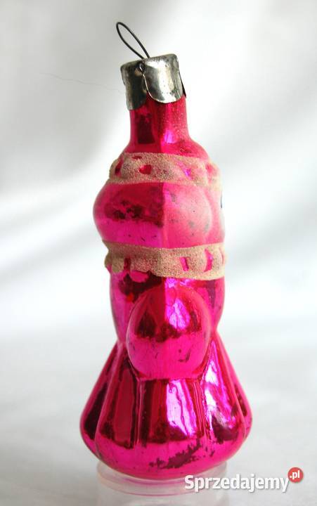 Stara bombka szklana ręcznie malowana śnieżynka Boże Narodzenie Boże Narodzenie