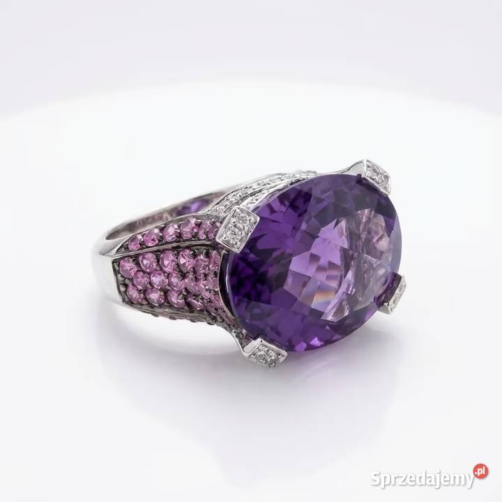 Ekskluzywny pierścionek z 18karatowego białego Szczecin