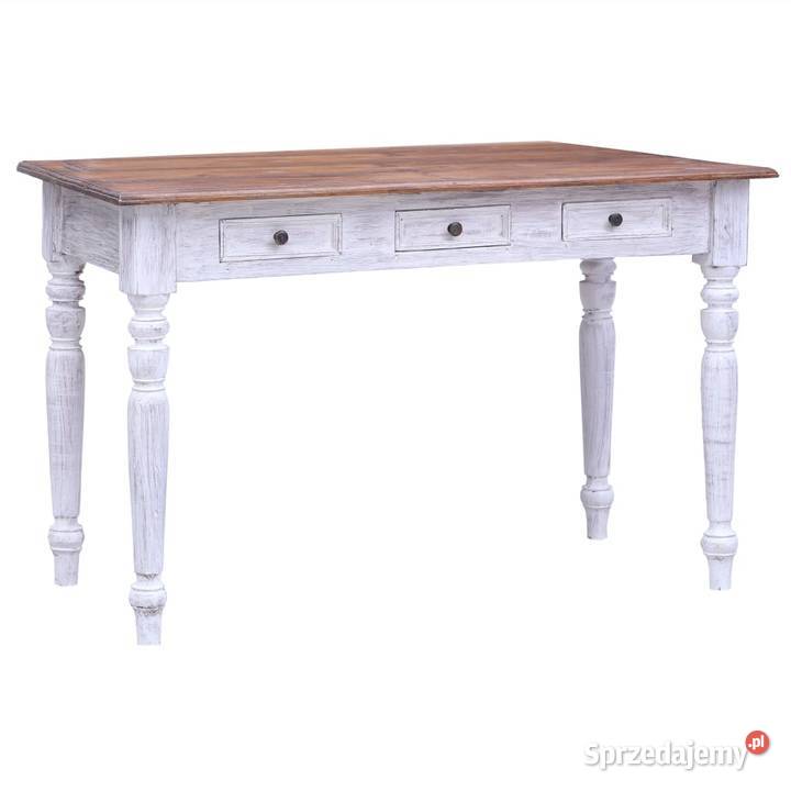 vidaXL Biurko z szufladami białe 117x57x75 Warszawa