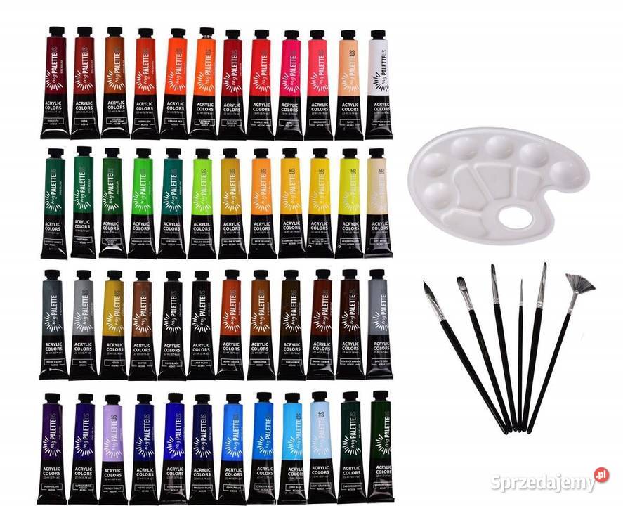 48 XXXL EKSKLUZYWNY ZESTAW farb akrylowych z Artykuły szkolne mazowieckie sprzedam