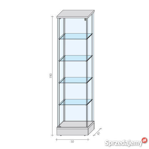 Gablota szklana witryna POLO2 witryny lady Wyposażenie firm Kielce