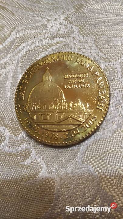 Medal z Ojcem Świętym Numizmatyka Kraków