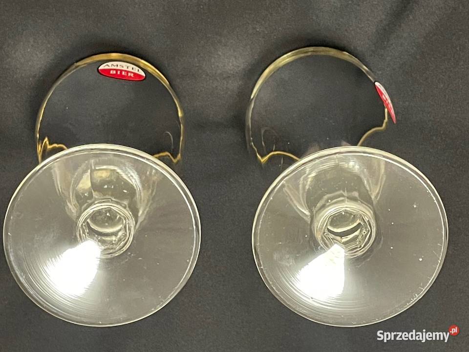 Stare pokale pokal szklanka AMSTEL unikalne zachodniopomorskie Kołobrzeg