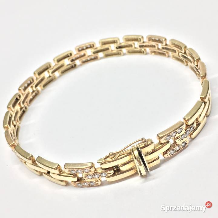 Złota BRANSOLETKA damska 585 14K wyjątkowy WZÓR mazowieckie Warszawa