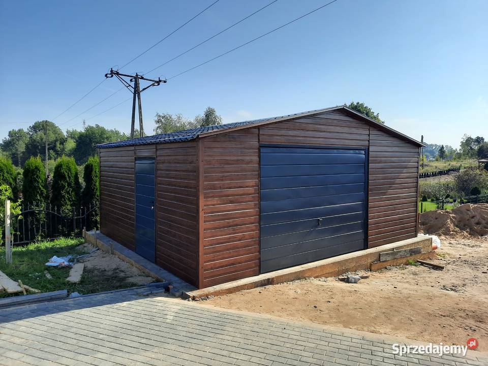 Garaż Blaszany Blaszak Garaże Drewnopodobny lubelskie Włodawa