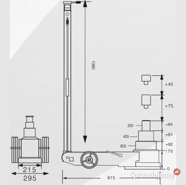 Podnośnik hydrauliczno pneumatyczny 60t Snit Podnośniki punktowe (żaby) Gorzów Wielkopolski