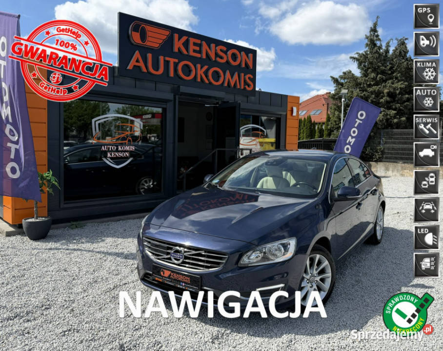 Volvo S60 D3 LED Kamera cofania Skórzana kurtyny powietrzne Bydgoszcz