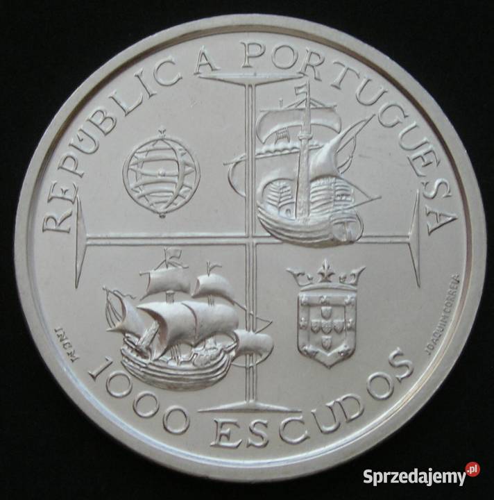 Portugalia 1000 escudos 1998 SREBRO Dom Manuel Łódź