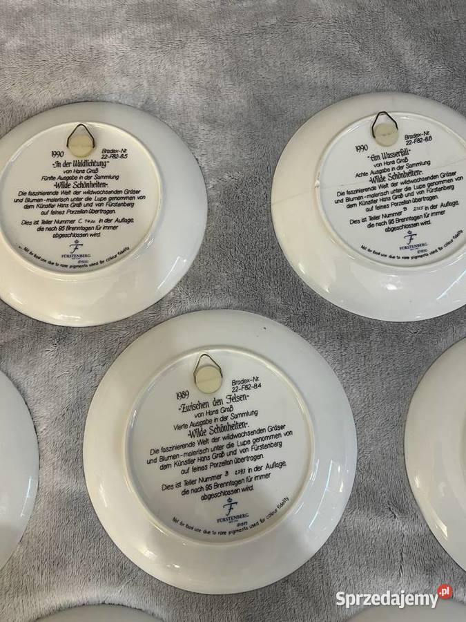 Zestaw 7 talerzy ozdobnych Furstenberg Jasło