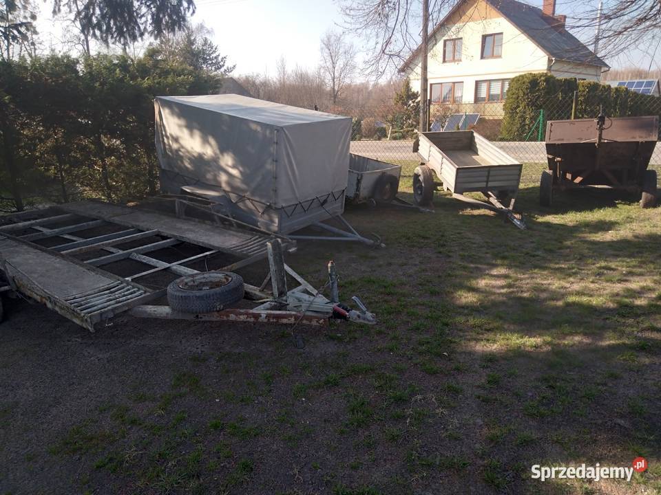 Okazja pakiet Laweta i 5 przyczepek Łęczna sprzedam